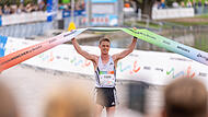 Sein größter Erfolg: Gabriel Lautenschlage gewinnt den München-Marathon.