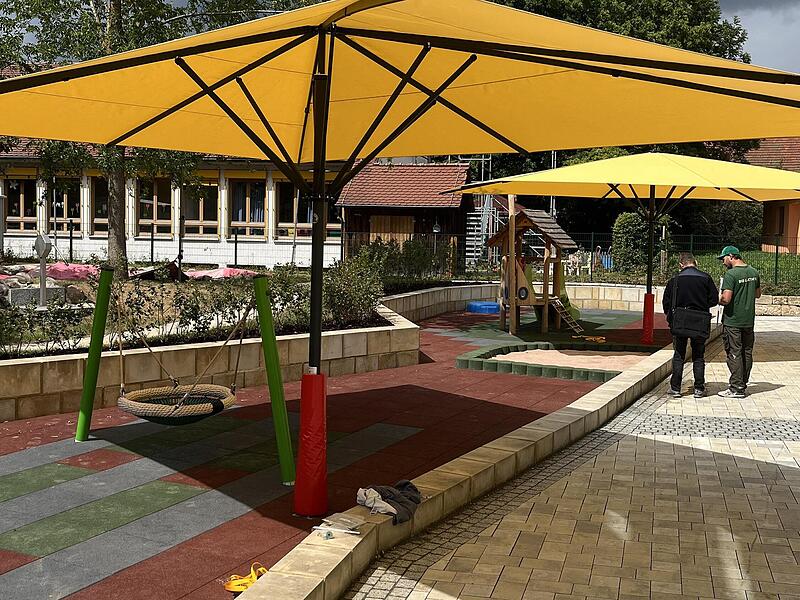 Der neue Spielgarten in Küps.