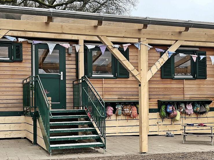 In Baiersdorf wird das BRK beim Hochbeh&auml;lter einen Waldkindergarten betreiben. So soll die Einrichtung aussehen, die Platz f&uuml;r 25 Kinder bietet.