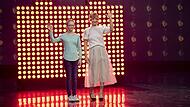 Sina Pieroth aus Ha&szlig;furt (links) blieb im Duell mit Filmstar Heike Makatsch cool.