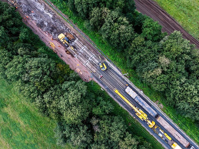 Gleiserneuerung bei Bahn-Generalsanierung Berlin-Hamburg
