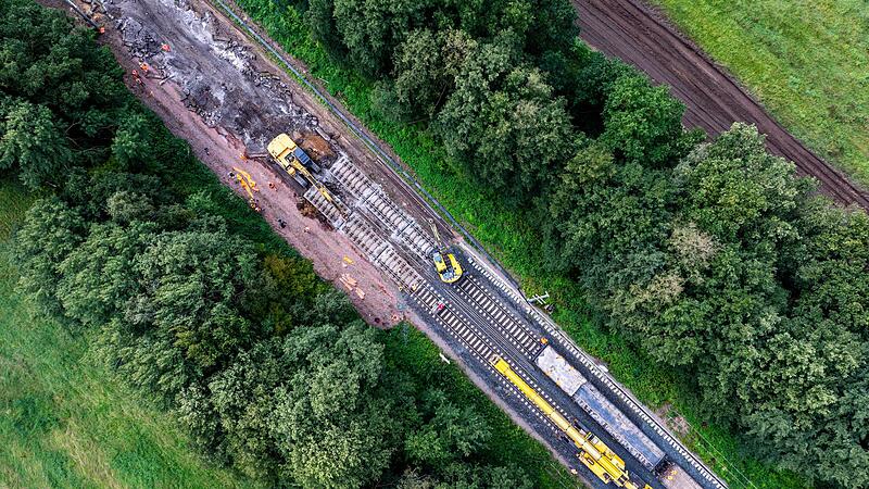 Gleiserneuerung bei Bahn-Generalsanierung Berlin-Hamburg