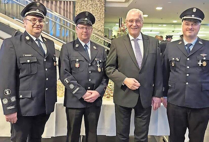 Von links: Bastian Waldmann, Markus Zapf, Joachim Herrmann, Johannes Unger.