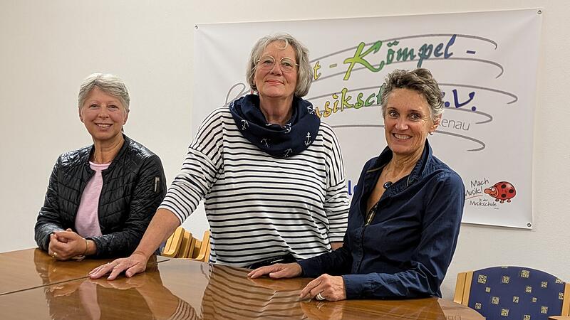 Musikschule Bad Br&uuml;ckenau: Margarete Weiner (v.l.), Cornelia Borowski und Charlotte Richter h&ouml;ren nach vielen Jahren im Vorstand auf.