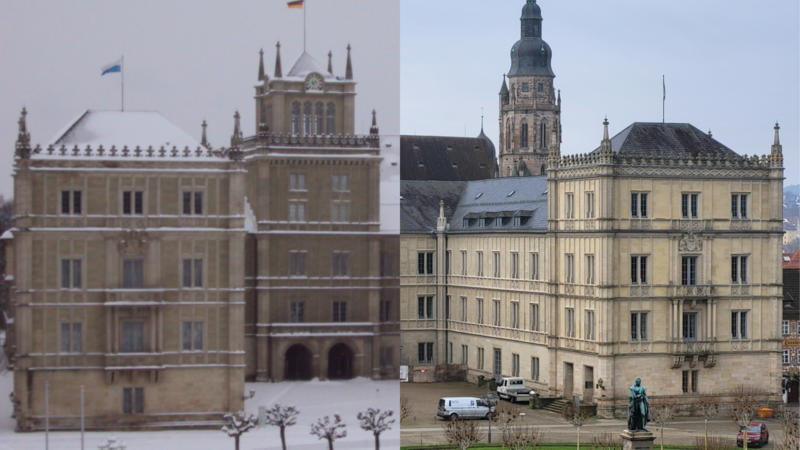 Schloss Ehrenburg im Vergleich 2010 vs. 2024