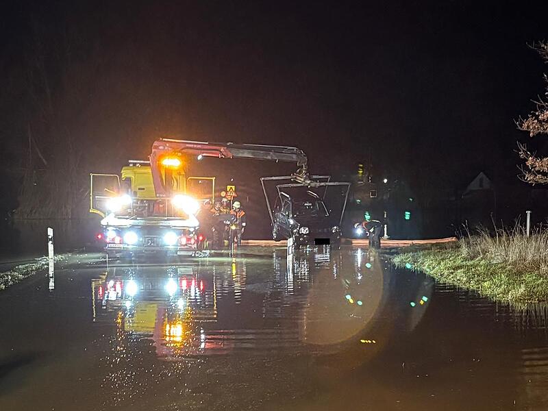 Hochwasser bei Langenstadt