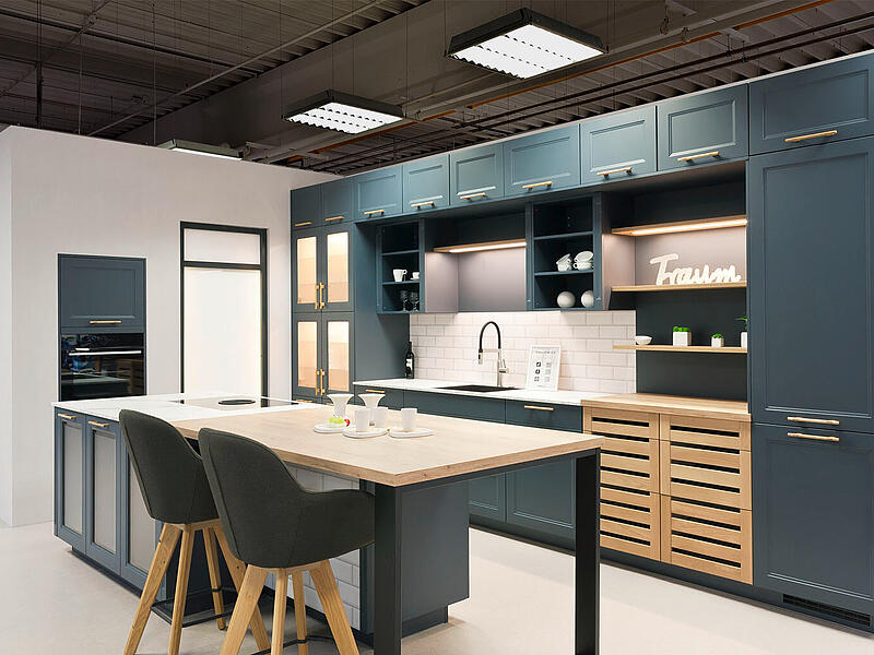 STARKK&uuml;chen Musterk&uuml;chen mit Smeg-Regal 2412