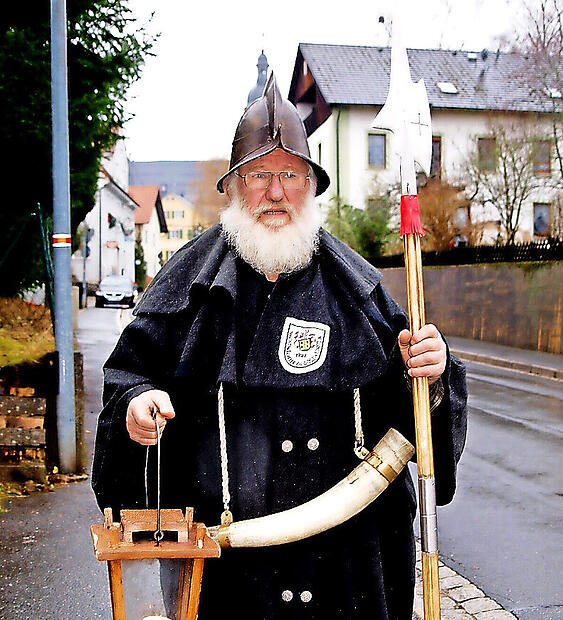 Manfred Heckel f&uuml;hrte als Nachtw&auml;chter veile G&auml;ste durch G&ouml;&szlig;weinstein, war in dieser Funktion aber auch in Forchheim und F&uuml;rth unterwegs.Forchheim & Fr&auml;nkische Schweiz