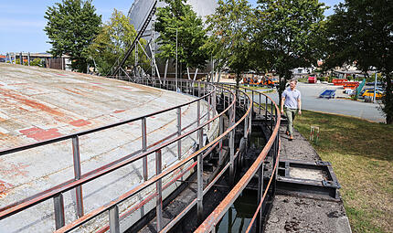Gaszylinder Margaretendamm Stadtwerke Bamberg