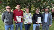 Auf dem Bild sind von links Roland Volpert(Ehrenamtsbeauftragter), Philipp Pfeuffer, Beate Weimar-Stockmann, Alexander Lebsack, Thomas Knüttel (Vorstand). Auf dem Bild sind von links Roland Volpert(Ehrenamtsbeauftragter), Philipp Pfeuffer, Beate Weimar-Stockmann, Alexander Lebsack, Thomas Knüttel (Vorstand).
