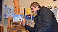 Pfarrer Andreas Hornung ist leidenschaftlicher Hobbymaler. Jetzt stellt er seine Bilder im Pfarrheim in Weißenohe aus.Forchheim & Fränkische Schweiz Pfarrer Andreas Hornung ist leidenschaftlicher Hobbymaler. Jetzt stellt er seine Bilder im Pfarrheim in Weißenohe aus.Forchheim & Fränkische Schweiz