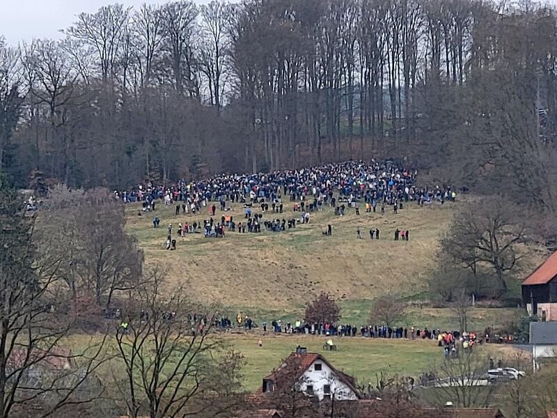 Die Sprengung der Thalaubachtalbr&uuml;cke bei Eichenzell: Public Viewing