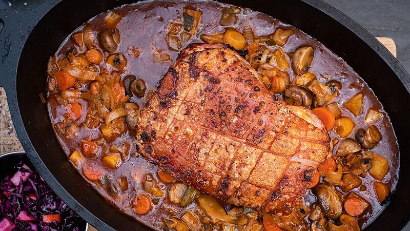 Krustenbraten vom Grill