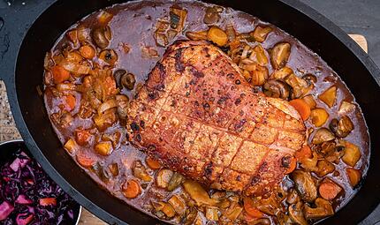 Krustenbraten vom Grill