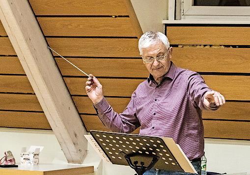 Norbert Luche, Leiter des Musizierkreises Neustadt, bei der Probenarbeit. Norbert Luche, Leiter des Musizierkreises Neustadt, bei der Probenarbeit.