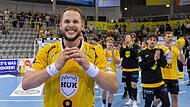 So sieht ein Matchwinner aus: Nicht nur Bartlomiej Bis freute sich m&auml;chtig.