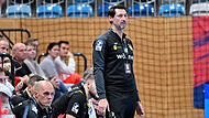 HSC-Trainer Anel Mahmutefendic (hier beim Auswärtsspiel in Potsdam) war mit der Einstellung seiner Mannschaft in Lübeck zufrieden.