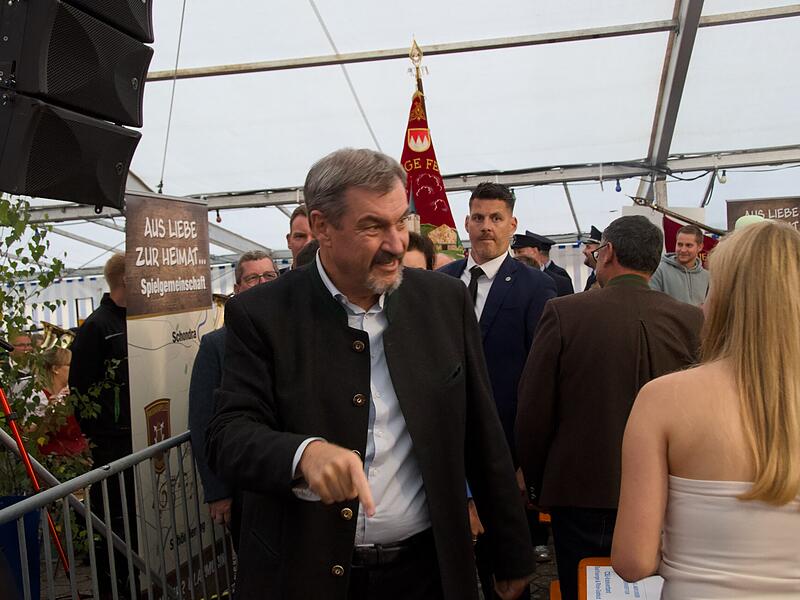 Feier 60 Jahre CSU Schondra mit Ministerpräsident Markus Söder