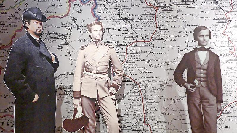 Blick in die Ausstellung „König Ludwig II. und Bad Kissingen. Kaiserkur & Frankenfahrt“ Blick in die Ausstellung „König Ludwig II. und Bad Kissingen. Kaiserkur & Frankenfahrt“