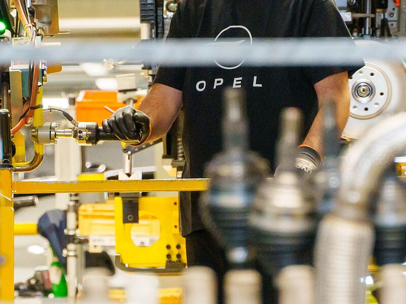 Opel-Produktion in R&uuml;sselsheim.