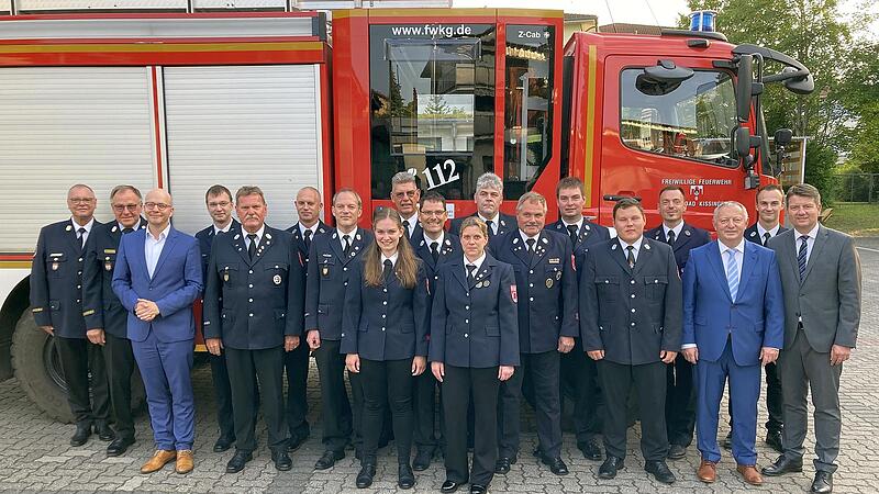 18 Helferinnen und Helfer der Bad Kissinger Feuerwehr waren im Ahrtal im Einsatz; mit auf dem Bild (von links) Harald Albert, Benno Metz, Dirk Vogel und (von rechts) Thomas Bold und Sandro Kirchner.