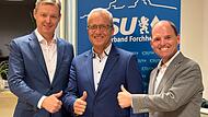 MdB Thomas Silberhorn (l.) und MdL Michael Hofmann (r.) unterstützen Michael Knörlein als Bürgermeisterkandidat in Kirchehrenbach.