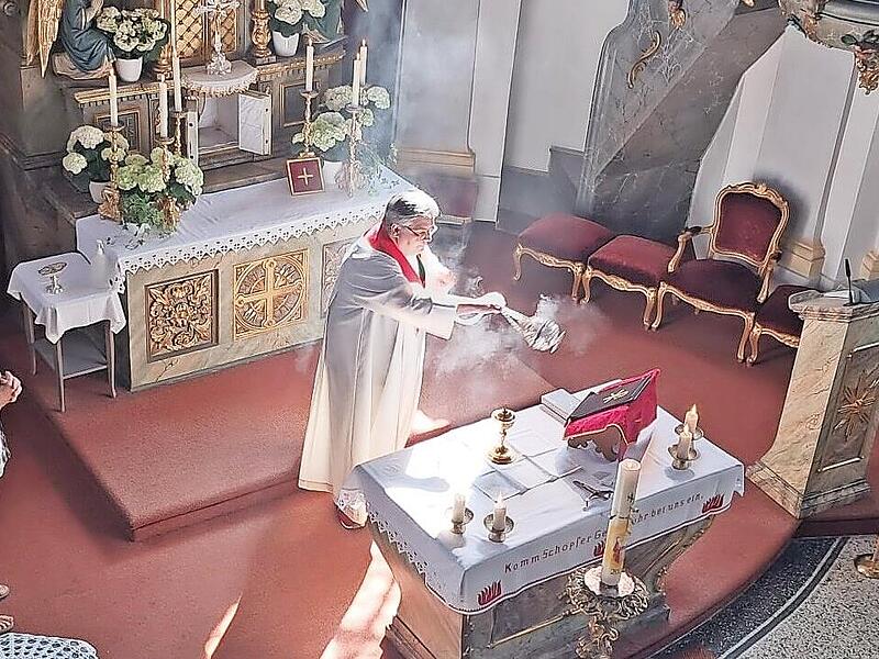 Die Wort-Gottes-Feier in Lettenreuth.
