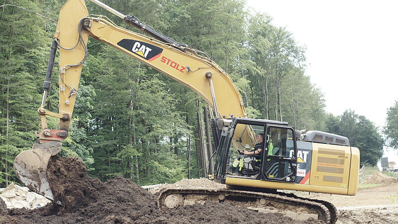Hammelburger Berg bei Bad Brückenau: Baustelle im Plan