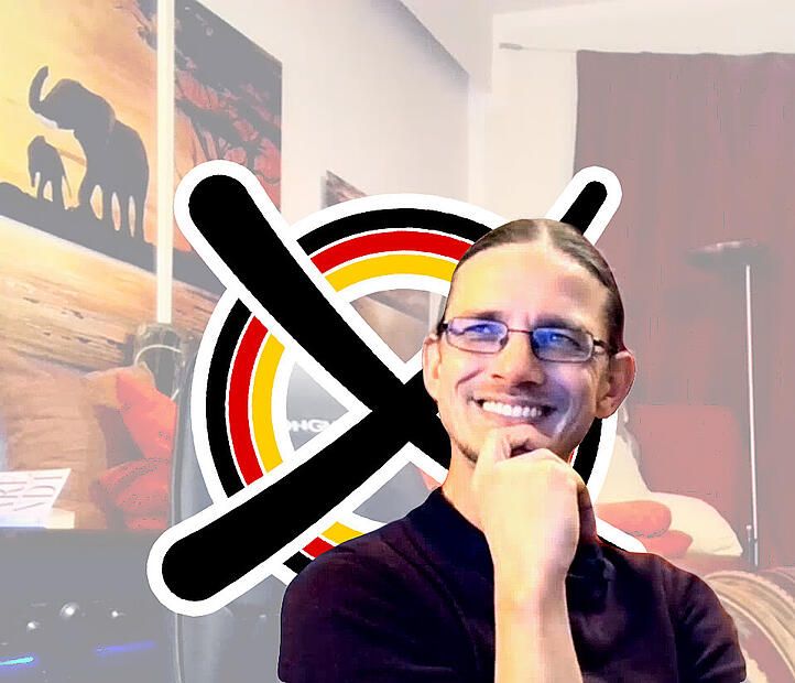 Florian Beck (Linke) im Fragenstrudel Florian Beck (Linke) im Fragenstrudel