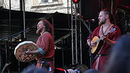 Das Duo Ragnar&ouml;k beim Auftaktkonzert des Schlosshoffestivals in H&ouml;chstadt am Freitag, 7. August.