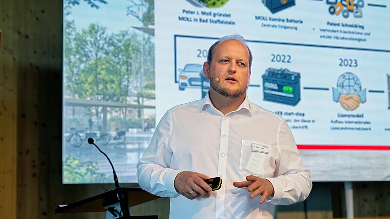 Dr. Andy Fiedler, Director Development SIB beim Batteriehersteller Moll l&auml;sst auf der Cleantech Innovation Summit 2026 die Bombe platze: Moll er&ouml;ffnet Europas erste NIB-Gigawatt-Factory in Lichtenfels.