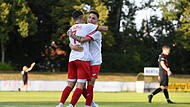 Viel zu Jubeln gibt es in dieser Kreisliga-Saison für David Wlacil und Felix Willinger. Der FC Haßfurt hat bereits 26 Mal eingenetzt. Viel zu Jubeln gibt es in dieser Kreisliga-Saison für David Wlacil und Felix Willinger. Der FC Haßfurt hat bereits 26 Mal eingenetzt.
