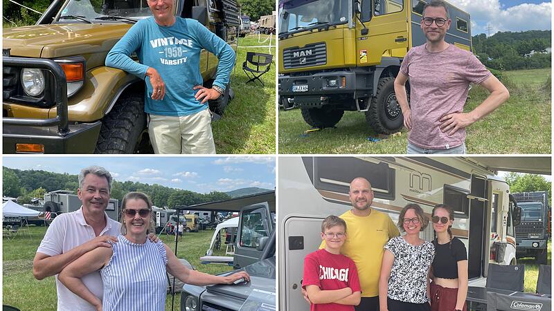 Thomas Waldmann, Jochen Wagner, Renate und Stefan Mönnich und Familie Sixt berichten, was sie an der Camping-Area entlang der B286 so besonders finden.