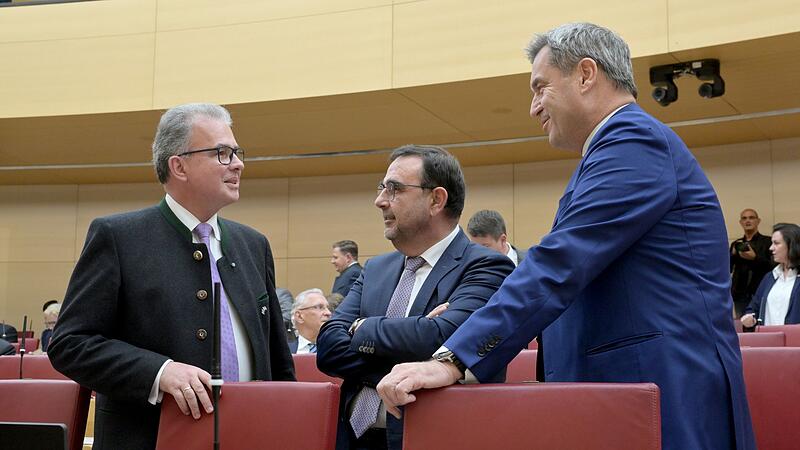Florian Streibl, Klaus Holetschek und Markus Söder