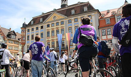 Fahrraddemo gegen den CC