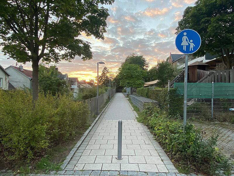 Dieser Weg zwischen Leopoldstra&szlig;e und Hofgarten wird k&uuml;nftig &bdquo;Gustav-Zei&szlig;ig-Weg&ldquo; hei&szlig;en.