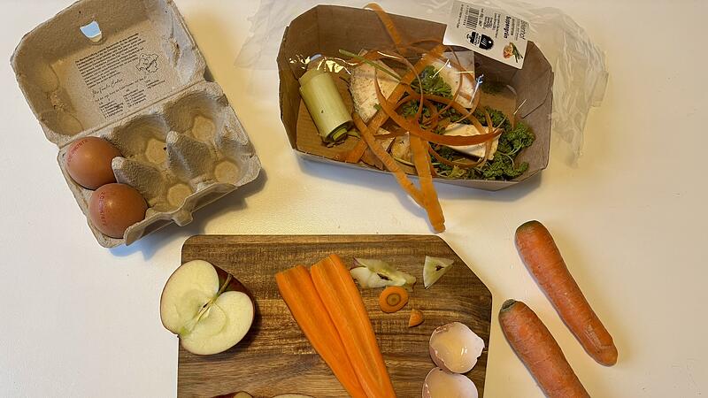 Manche Lebensmittelabfäll sind unvermeidbar, wie Eierschalen oder das Kerngehäuse eines Apfels.