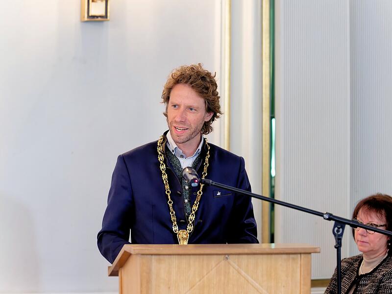 Der neue Bamberger Oberb&uuml;rgermeister Sebastian Niedermaier hielt bei der konstituierenden Sitzung eine erste programmatische Rede.
