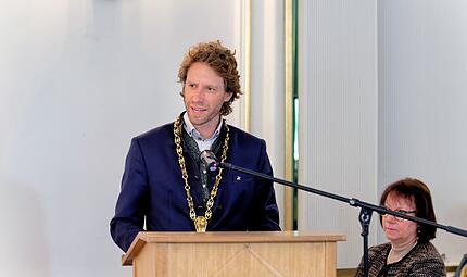 Der neue Bamberger Oberb&uuml;rgermeister Sebastian Niedermaier hielt bei der konstituierenden Sitzung eine erste programmatische Rede.
