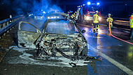 Heftiger Crash auf der A73 - Pkw geht in Flammen aufForchheim & Fränkische Schweiz Am Samstagabend kam es auf der A73 bei Forchheim zu einem heftigen Unfall, der für die Beteiligten mehr als glimpflich ausging.
